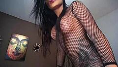 Hey, Wanna See This Latina Shemale with Tattoos in Action?