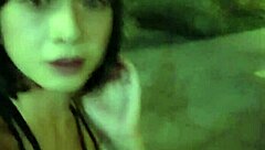 Shemale Ting Xuan exposed her big cock in community garden