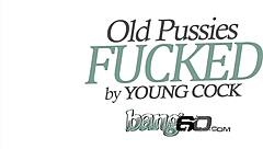 A pervert guy had sex with a sexy granny with fiery hair