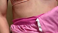 She's caressed in a shame costume, her juicy body teased