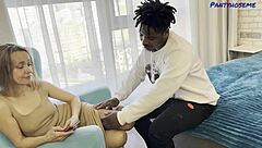 Mature married woman lets me film her first time with a black man in her favorite pantyhose