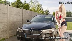 Titty Fucking Busty Bikini Blonde Car Wash Hottie Teen Blowjob Hardcore Big Tits!