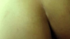 she's bent over in the public outdoor area, getting doggystyle as her big ass bounces and pussy gets pounded