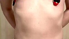 She's caressed in a shame costume, her juicy body teased
