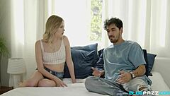 Coco lovelock cheers up stepbrother with deepthroat 😍