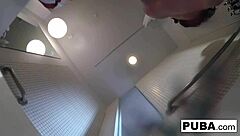 christiana glitters up her shower and bathtub nude