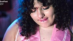 bbw latina gagging on toes during face sitting and pussy licking!