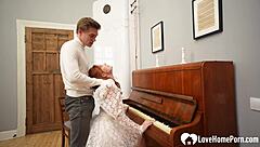 The redhead pianist practiced and then got fucked hard