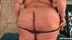 Thick chubby MILF Erin Green uses vibrator on her huge tits and big ass