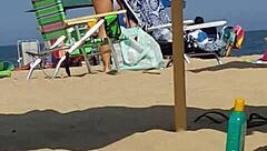 candid shots of this little 18+ slut's ass in a bikini at the beach, hidden from view