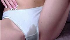 Watch my panties getting all wet from masturbation