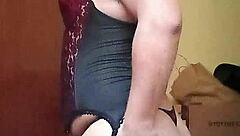 Shirley Dancing Sexy In Red-Black Corset And Lingerie