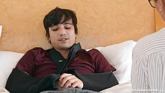 teacher gives student a little help with that handjob in class