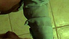 A skinny bitch is getting fucked on her balcony