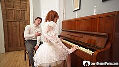 The redhead pianist practiced and then got fucked hard