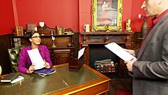 Emma spreads legs for clit piercing view during fuck