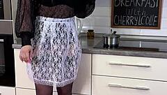 breakfast scene with cherrylcolle in fetish stockings
