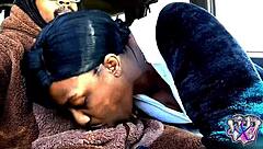 wife swallows daddy's cock in car wearing bear suit