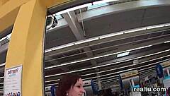 Cute Czech teen stripped in the mall, seduced effortlessly