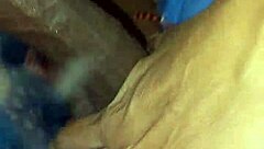 Gargling cock in the throat hidden from others