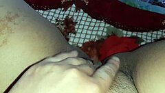 Wet pussies drip during lesbian fingering