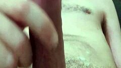 André Cums Deliciously In Bedroom Close-Up.