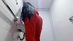 Amateur cam in hospital bathroom, shocking footage