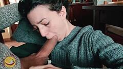 A hot girl is serving cock magnet for breakfast in this real-life video