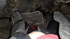 Village Girl Masturbates Intensely in Cold Barn