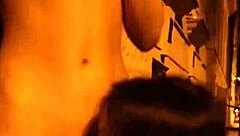 Tiny lesbian girlfriends walk naked and have sex on street