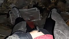 Village Girl Masturbates Intensely in Cold Barn