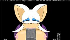 rouge interrupts shadow for a big cock suck in secret scene