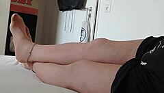 look at this nylon boy in pantyhose