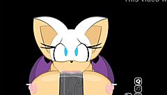 rouge interrupts shadow for a big cock suck in secret scene