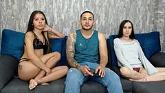 Real Stepsisters Perform Double Blowjob Outdoors