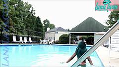 lana lava flashing poolside, want the full scene?