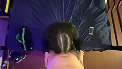 real amateur student girl jumping around