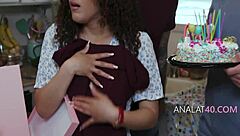 latina step family throws wild birthday gangbang with anal fun