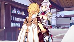 Noelle's Intense Fucking Session with Aether in Genshin Impact