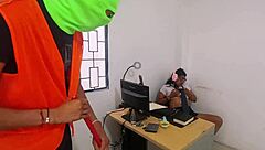 janitor, fuck that swollen pussy of yours hard