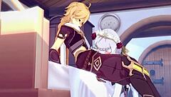 Noelle's Intense Fucking Session with Aether in Genshin Impact