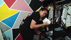 neighbor gropes my ass while i fold clothes