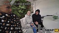 kinky couple fucks young girl while boyfriend watches