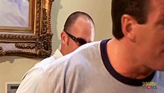 Knock on Door Leads to Steamy Sex with Big Fake Tits!