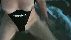 The blonde bares her tits on the beach and makes a blowjob