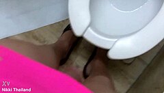 Nikki Ladyboy Enters T-Ladies Room For Transsexual Fun
