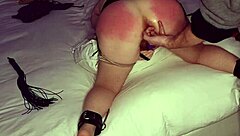 Hairy Pussy Wife Gets Weekly Spanking and Anal Fingering