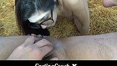 CastingCouch-X teen with glasses proves her skills in a steamy audition
