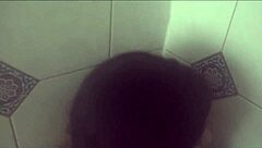 Stepmom shares taboo shower blowjob with stepson