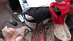 Hot compilation of guys jerking in panties